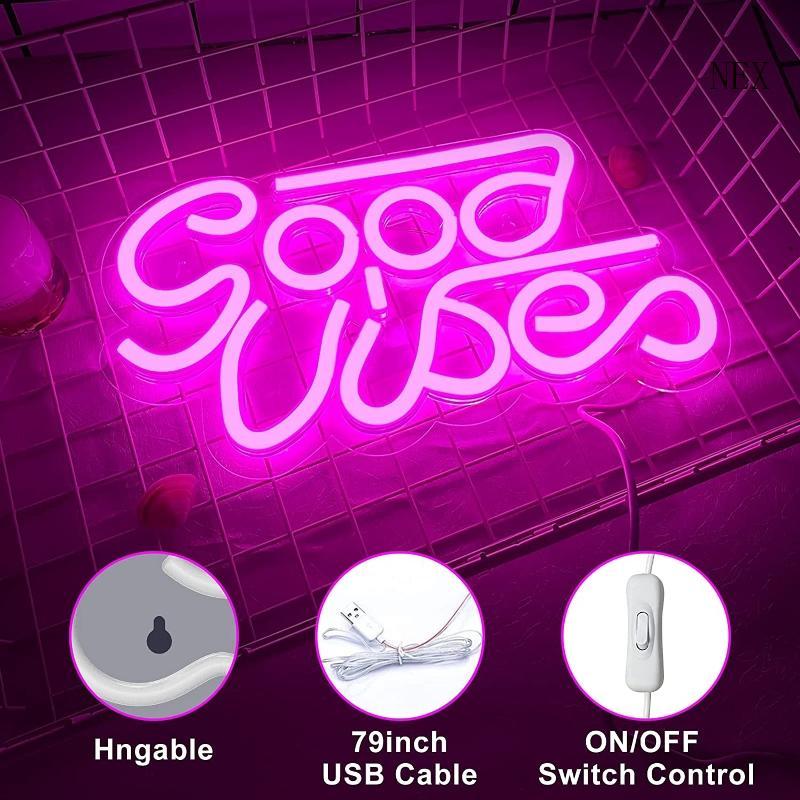 NEX Good LED Neon Light Signs Neon Word Light Wall Decor สําหรับงานปาร์ตี้ห้องนอน