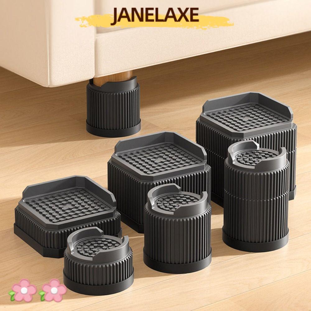 JANELAXE932JN แผ่นรองฝ่าเท้าเฟอร์นิเจอร์, เตียงสี่เหลี่ยมกลมยก Risers, Professional ลื่นปรับ Heavy-Duty ซักผ้า|รองรับขาโต๊ะเก้าอี้โซฟา