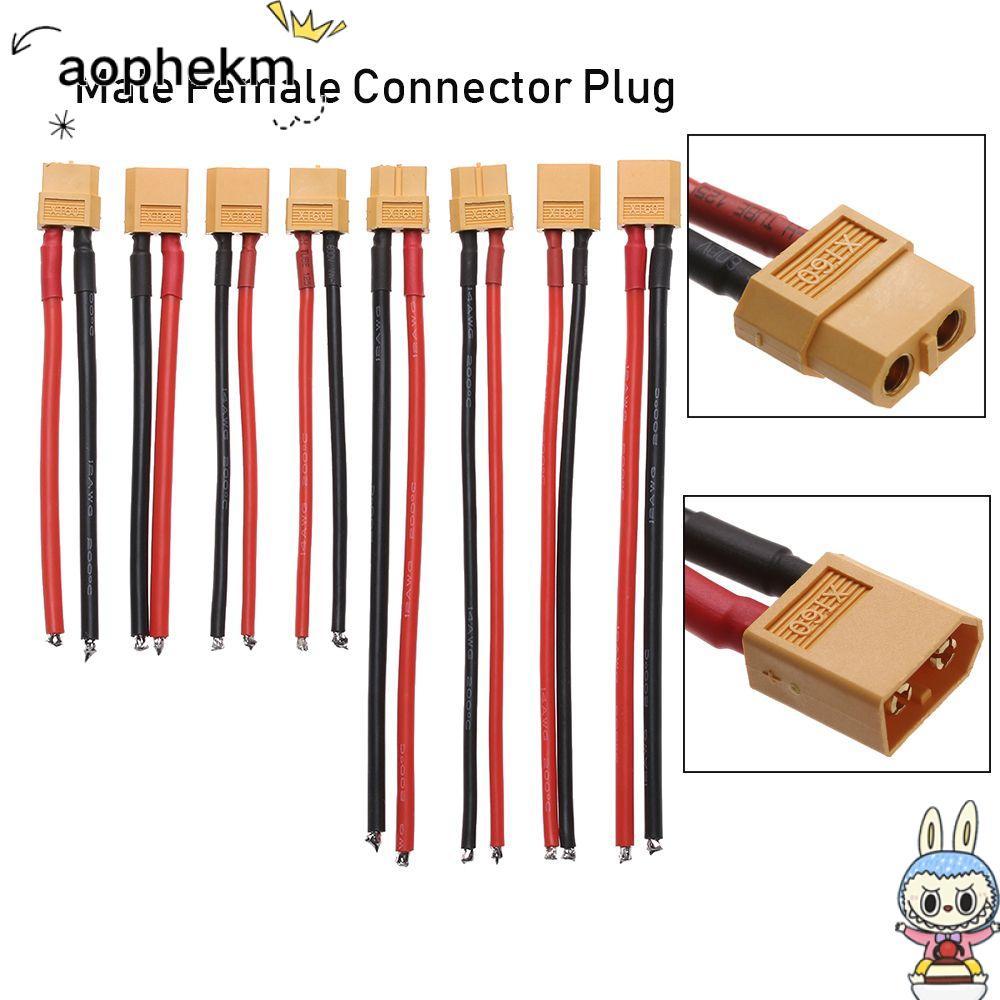 AOPHEKM XT60 Connector Plug Hot Model Accessories 12 AWG/14 AWG สายไฟหญิง/ชาย