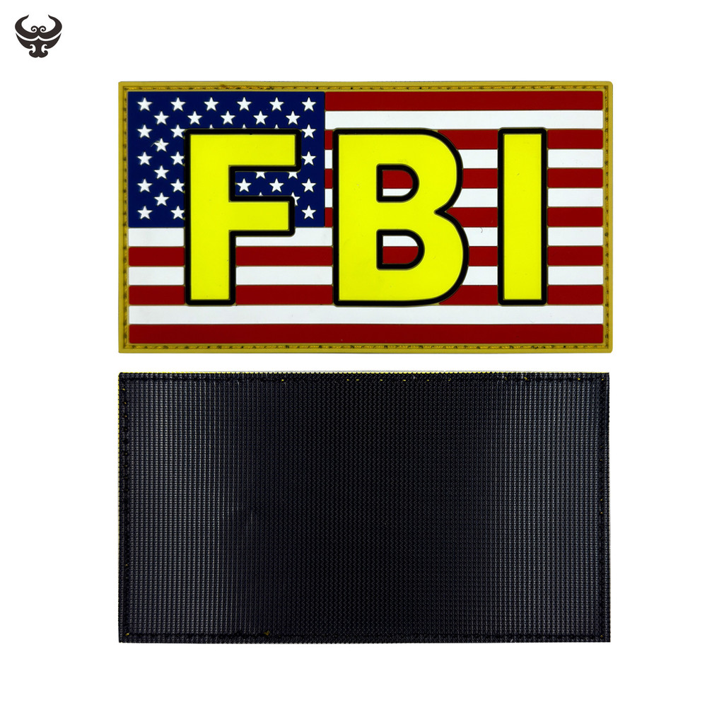 [แพทช์ Velcro ที่กําหนดเอง]HK.FBI US Federal Agent PVC 3D เย็บปักถักร้อย Velcro Patch /ป้าย/ปลอกแขน/