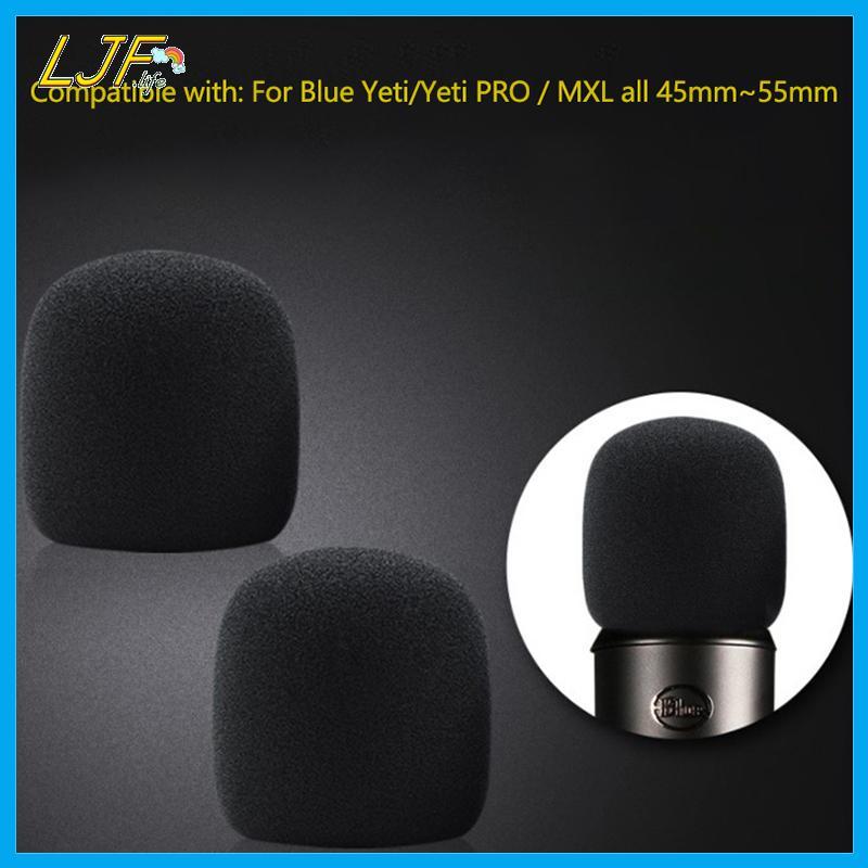 LJF 1PC ไมโครโฟนโฟมกรองกระจกฟองน้ําสําหรับ Blue Yeti Pro Mic