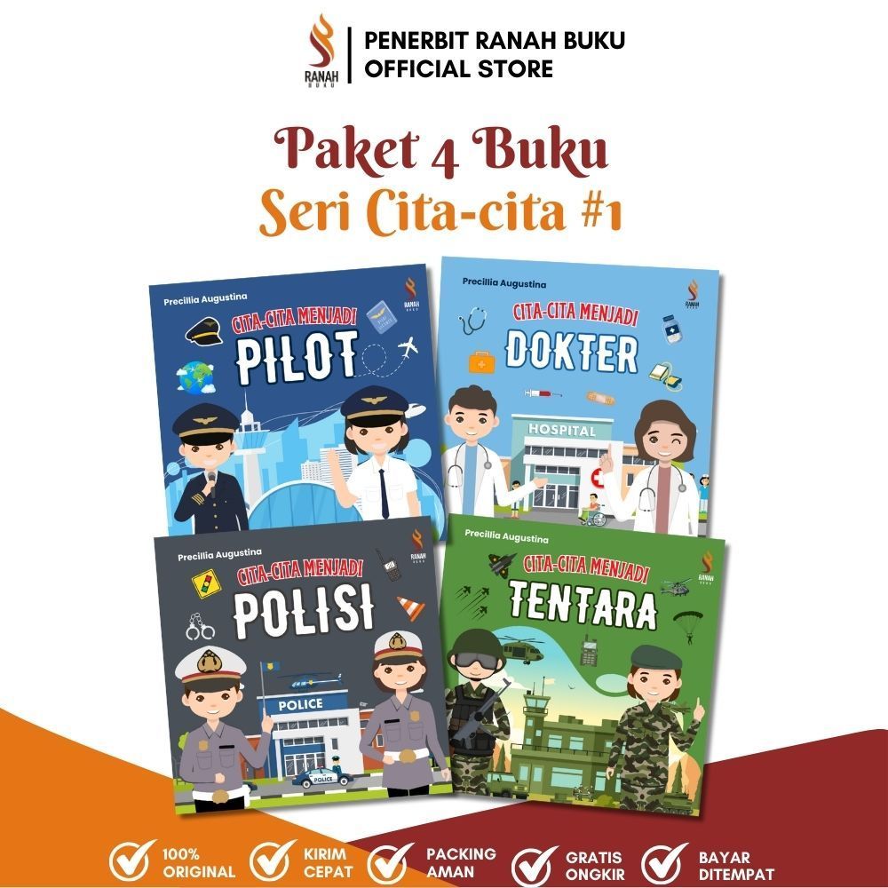 (CONTENDTS 4 เล่ม) หนังสือ VALUES OF LITERATION - CITA-CITA SERIES นักบินมา, DOCTOR, POLICE, AND THE