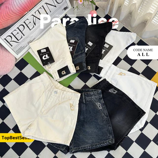 Paradise | Mini shorts Jean's - กางเกงขาสั้น - แต่งจีบ สไตล์เทห์ วิเทจ