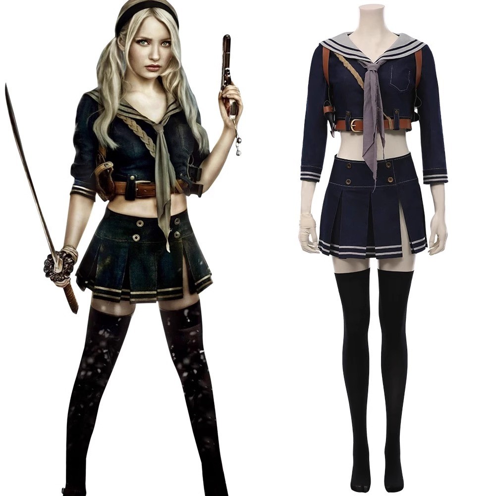 Pretty Girl Special Forces cosplay Emily Browning full set of cosplay women's costume Baby Doll