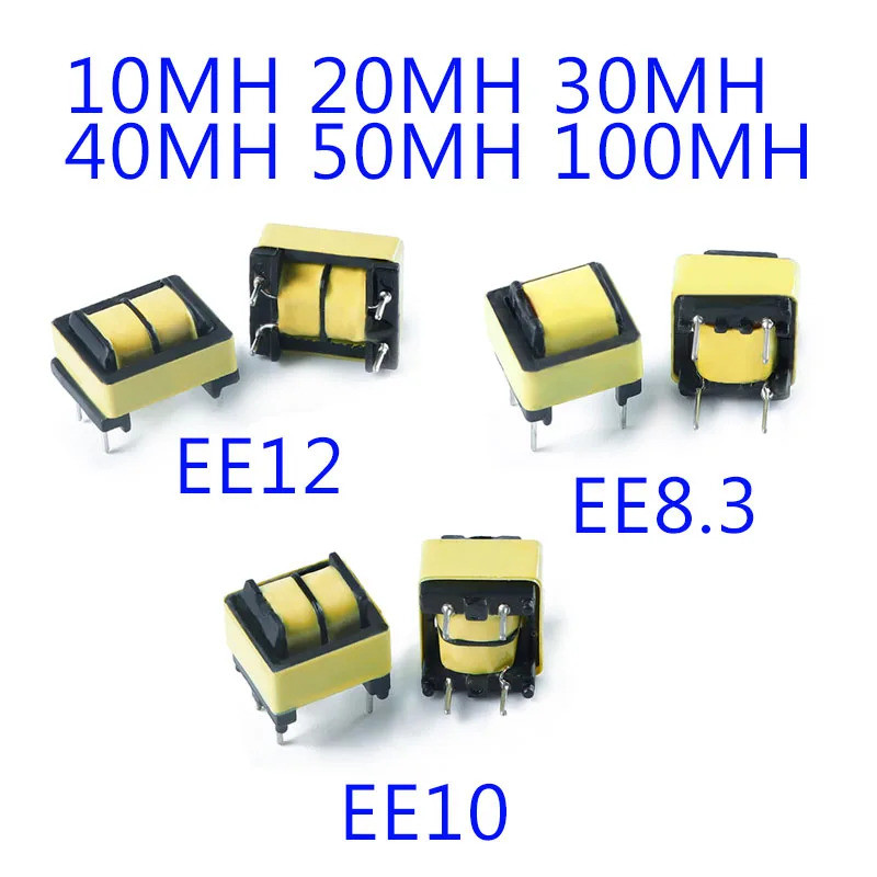 10 ชิ้น/2 ชิ้นโหมดทั่วไปเหนี่ยวนํา EE8.3 EE10 EE12 10MH 20MH 30MH 40MH 50MH 60MH 100MH LED Power Fil