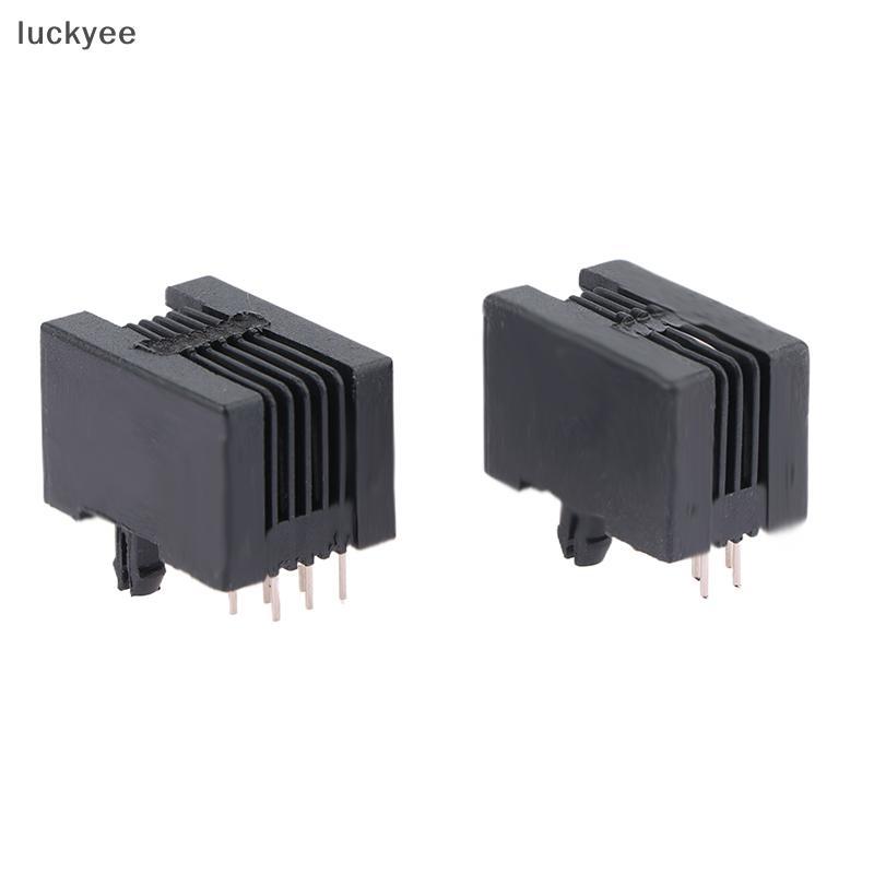Luckyee 10PCS RJ11 โทรศัพท์ Soet โค้ง Pin 95001 4P4C 6P6C 6P4C หญิง Ja Pcb Connector โทรศัพท์ Soet T