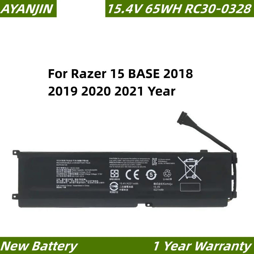 RC30-0328 15.4โวลต์4221มิลลิแอมป์ชั่วโมง/65WH แล็ปท็อปแบตเตอรี่สำหรับ Razer Blade 15 2020 RZ09-0328 
