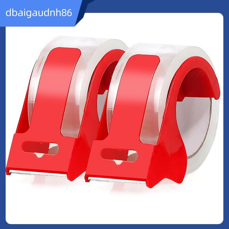 READY STOCK2Rolls Clear Packing Tape with 2 Refillable Dispenser Heavy Duty Packing Tape 1.88" X 55Y
