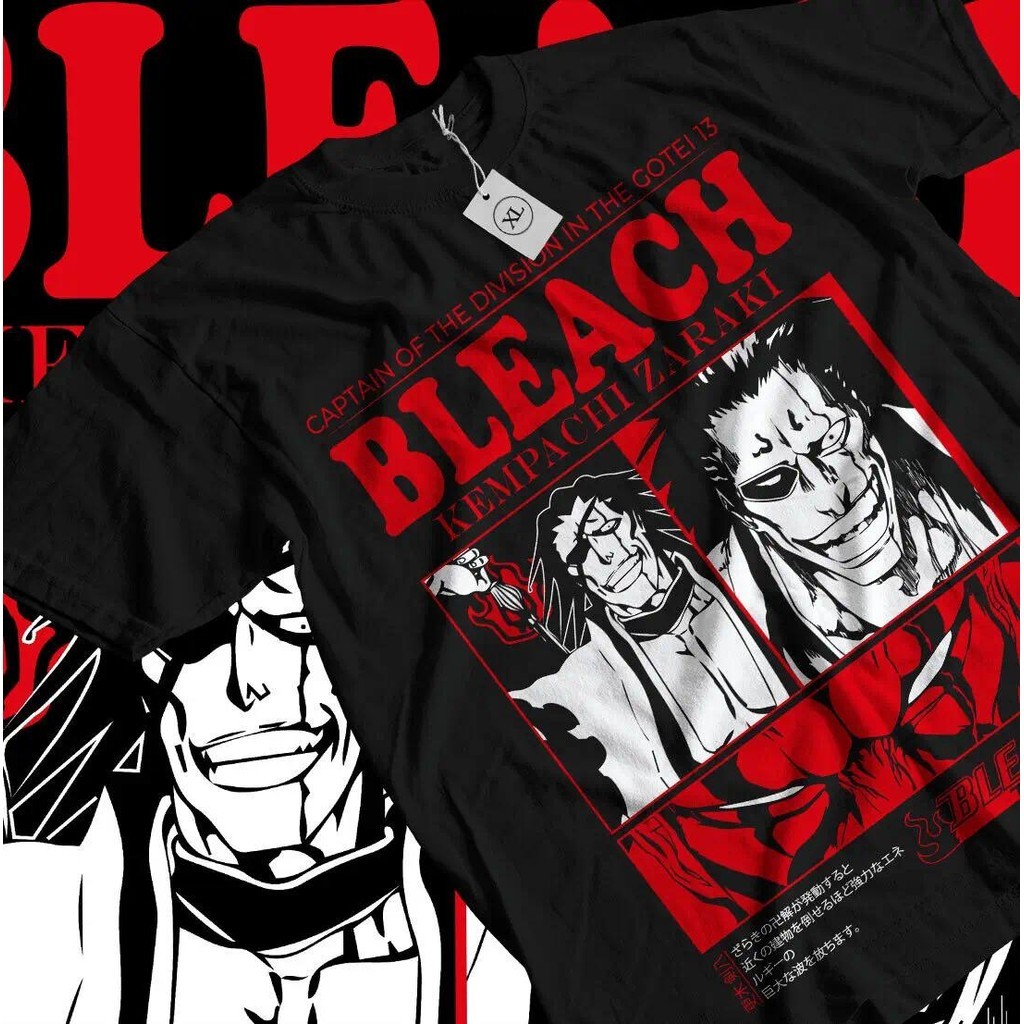 เสื้อยืด oversized Zaraki Kenpachi Byakuya อนิเมะการ์ตูน Bleach
