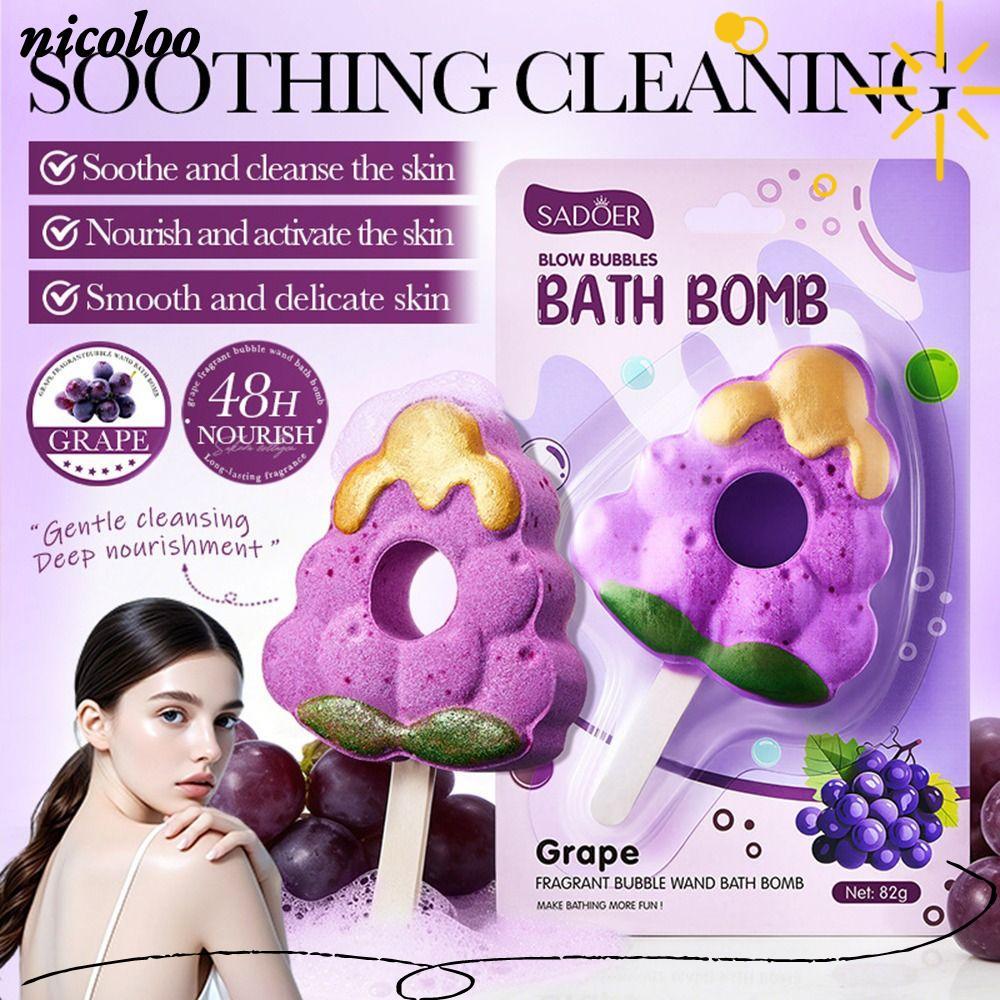 NICOLOO ระเบิดอาบน้ํา, ธีมผลไม้ Soothing Bath Kids Bath Bombs, เปลี่ยนสี Anti Dry Skin สีสัน Bubble 