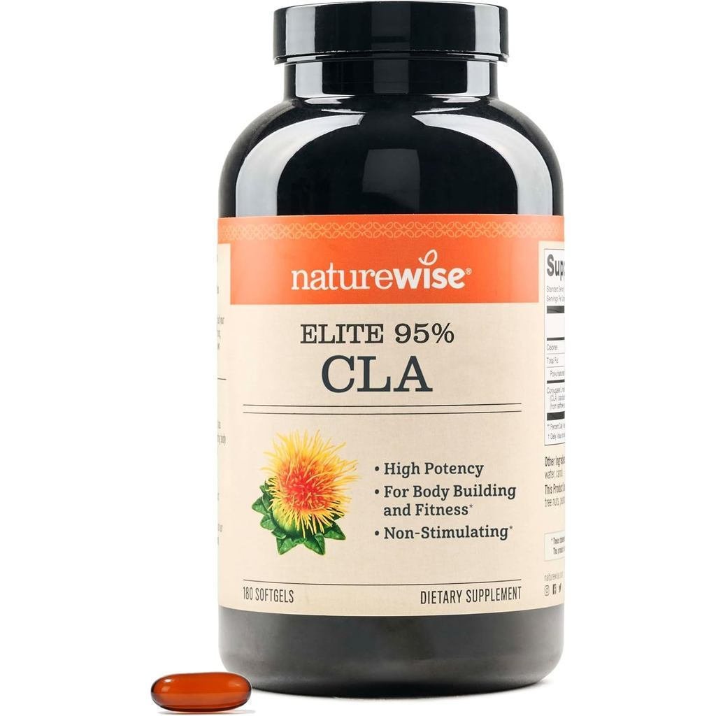 NatureWiseCLA1300-95%ActiveConjugatedLinoleicAcidforWomenandMen,NotStimulating,รองรับWeight&FitnessG