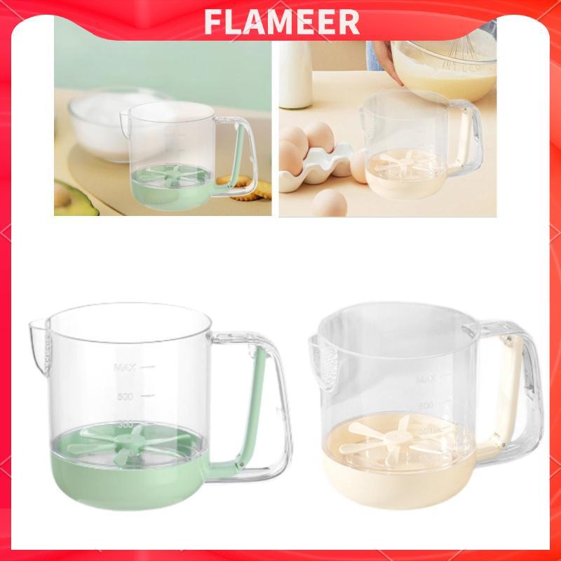 [Flameer] Manual Egg Mixer Cup Semi Automatic Egg Whisk for Food Whipping Cake Batter