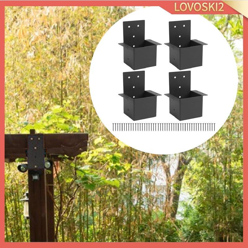 [Lovoski2] 4x Pergola Brackets 4 "x4" ( 3.6 "x3.6" จริง) Post-Top Raaster Bracket.