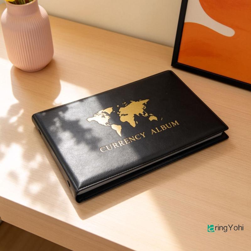 AringYohi] Collector Money Album 1 ชิ้น 40 Poets 20 แผ่นทนทาน Dollar Bill Holder สําหรับแสดงกระดาษแล