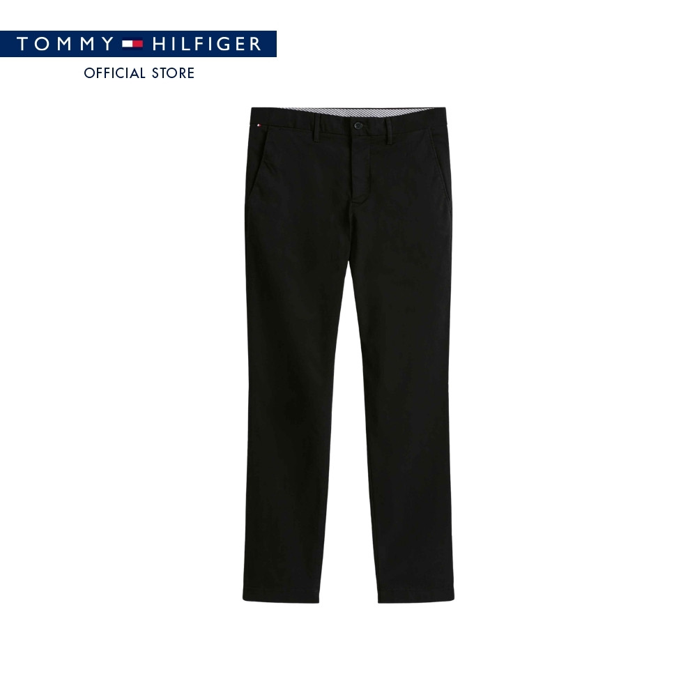 Tommy Hilfiger กางเกงขายาว ผู้ชาย รุ่น MW0MW26619 BDS - สีดำ