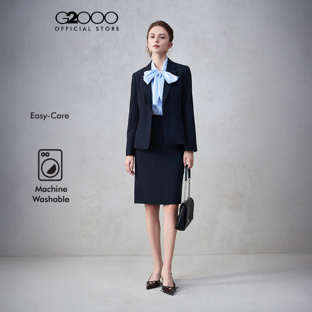 G2000 เสื้อสูทสำหรับผู้หญิง Slim Fit รุ่น 5621117379 สีกรมท่าเข้ม