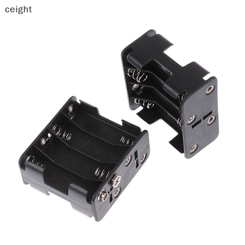 [ceight] 8*AA 12V Battery Clip Slot Storage Holder Box Case With 9V Snap Connector TH