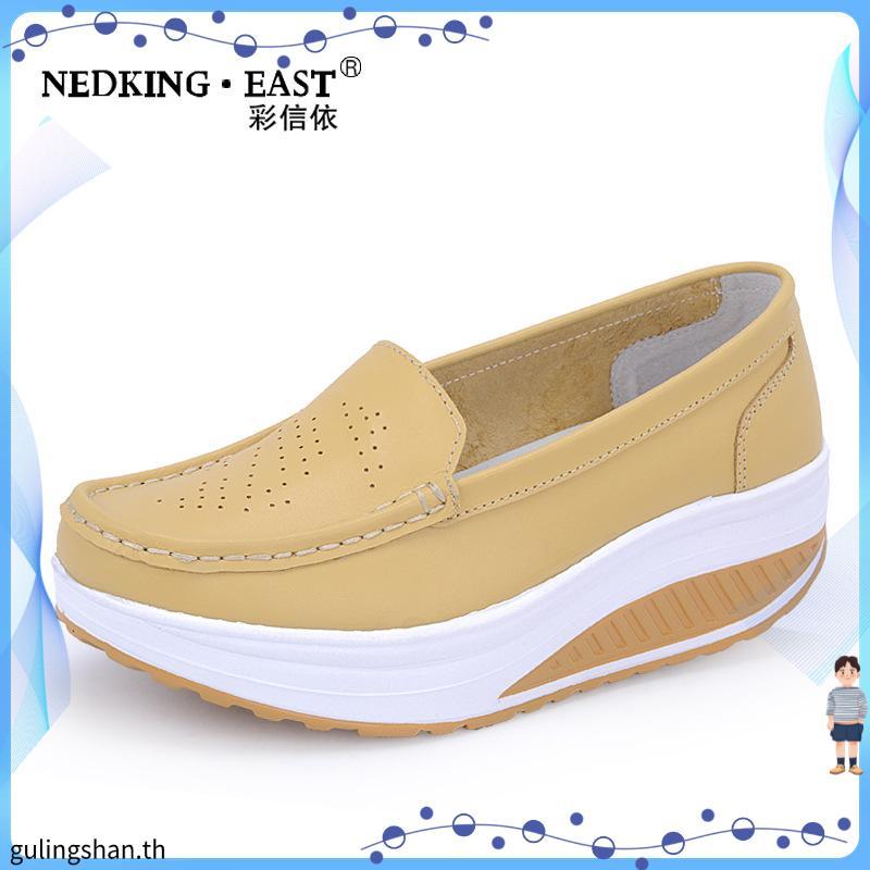 Women's Shoes White Nurse Shoes Swing Work Single Shoes Lady's Heel Platform Shoes