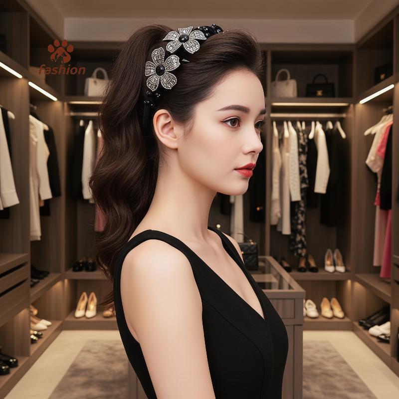 [Fas-t] กิ๊บติดผมเพชรดอกไม้สามมิติ Rhinestone อุปกรณ์เสริมหรูหราสําหรับสวมใส่ในชีวิตประจําวันและของขวัญ