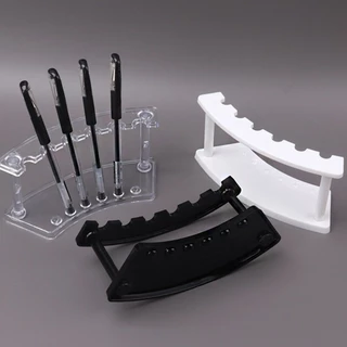 BAYSLI Clear Desk Organisers ที่ใส่ปากกาแนวตั้งขาตั้ง 6 ช่องที่ใส่ดินสอปากกาขาตั้งจอแสดงผลชั้นวางแปรงแต่งหน้า Organ