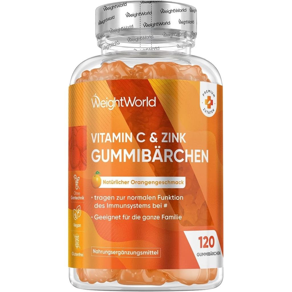 C Zinc Gummy Bears Daily 2 C สําหรับ 2 เดือน 200 mg Vit C พร้อม 6 mg Zinc 120 L Ascorbic Acid & Zinc
