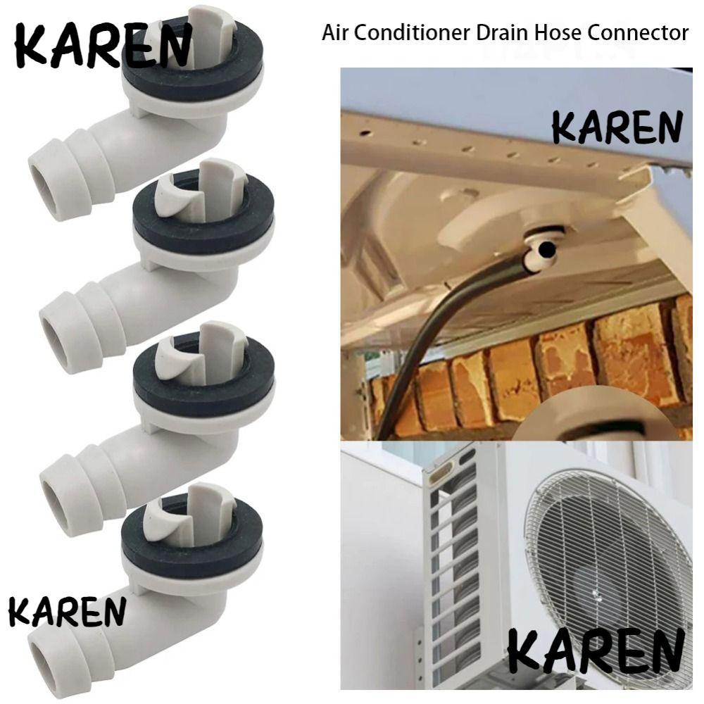 KARENGOODS 1 ชิ้น AC ท่อระบายน้ํา,พลาสติกเครื่องปรับอากาศท่อระบายน้ําเครื่องปรับอากาศ,ทนทาน Dia 15 มม.อุปกรณ์ท่อพร้อมแหวนยางข้อศอกแหวนยางชุด