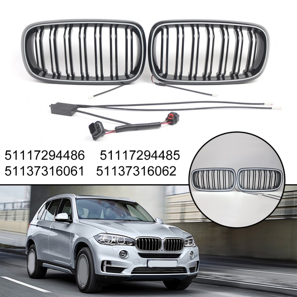 สําหรับ BMW X5 F15 X6 F16 X5M F85 X6M F86 ตะแกรงด้านหน้า LED สีขาว 46x23x10 ซม.ABS