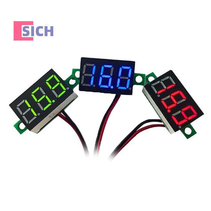 [Sich] Mini 0.36 นิ้ว DC4.5V-30V Digital Red Green Blue LED Display Panel Voltage Meter Voltmeter Tester Motorcycle Voltmeter NEW
