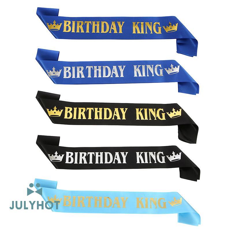COOL Birthday King Sash สําหรับผู้ชาย Boy Happy 16th 18th 20th 30th Birthday Party Decor vn