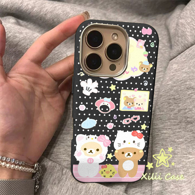 เคสผิวหนัง ลายมีโลดี้ ริลัคคุมะ คู่รัก น่ารัก สไตล์ฮิต สำหรับiPhone 16 11 17 13 AIR 14 15 12 Pro Max 15 16 Plus XR X ราคา ถูกที่สุด ดีลบีเคเค แกลเลอรีภาพที่ 7
