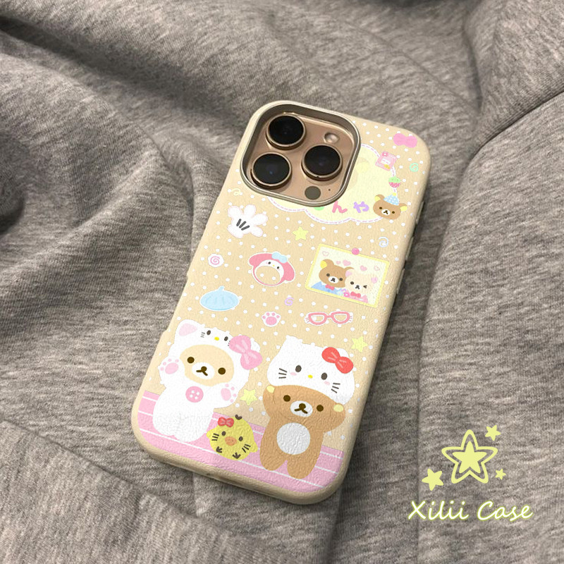 เคสผิวหนัง ลายมีโลดี้ ริลัคคุมะ คู่รัก น่ารัก สไตล์ฮิต สำหรับiPhone 16 11 17 13 AIR 14 15 12 Pro Max 15 16 Plus XR X ราคา ถูกที่สุด ดีลบีเคเค แกลเลอรีภาพที่ 9