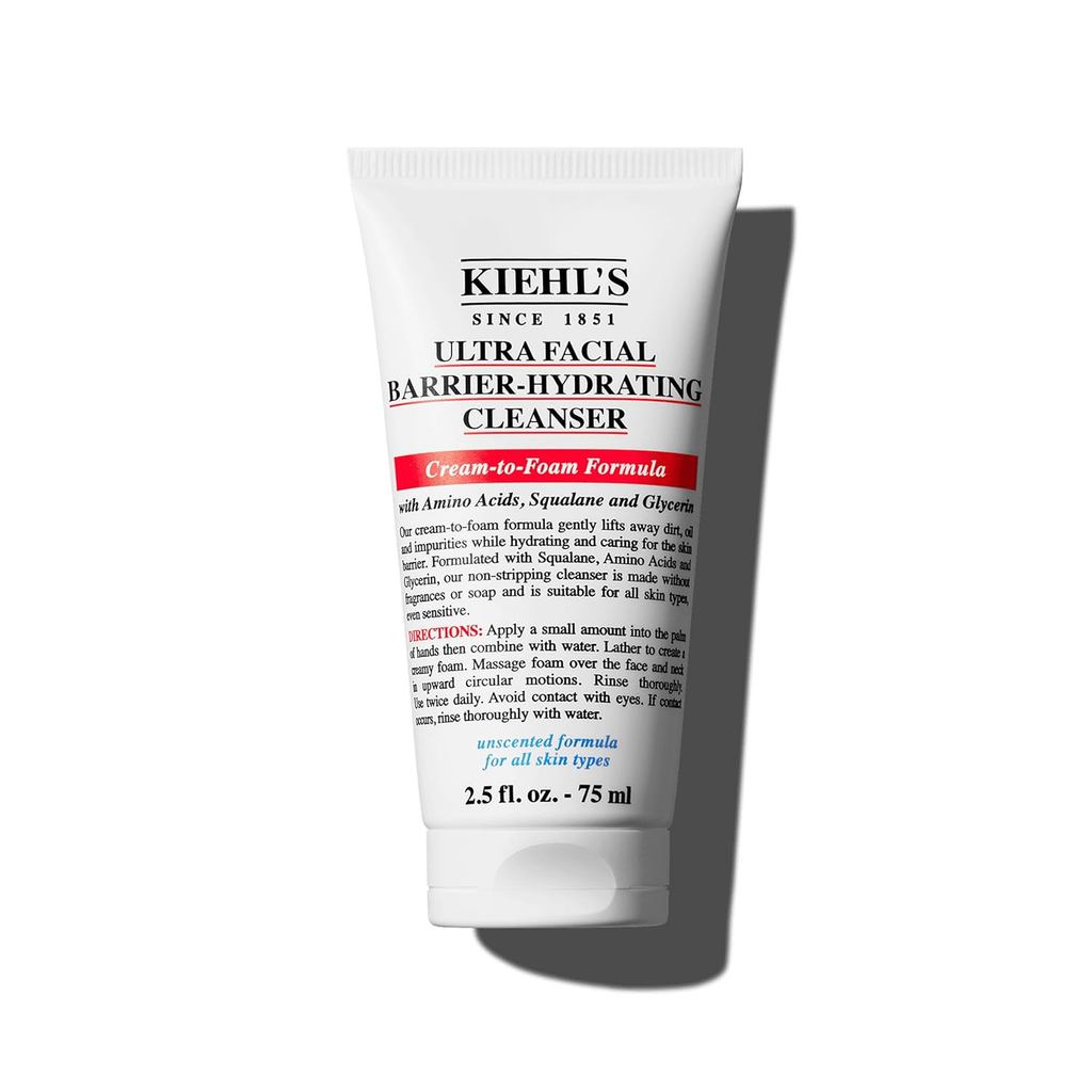 Kiehls Ultra Facial Barrier Moisturizing Cleanser, Cream Turn Foam, Non-Skin Daily Facial Cleanser, 