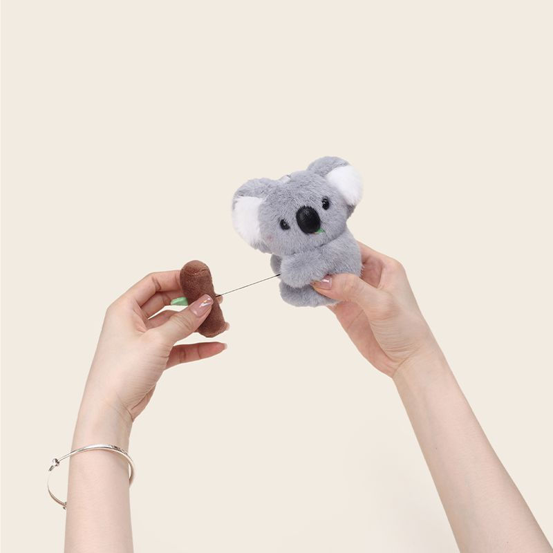 JUAJinnew Original Niche ตุ๊กตาของเล่นน่ารัก Koala Wombat ตุ๊กตาพวงกุญแจรถคู่เครื่องประดับของขวัญ 12