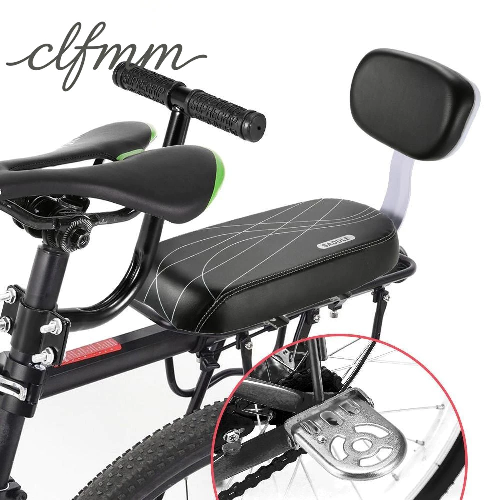 อานเบาะที่นั่งหลัง Pu กันกระแทกสีดําสําหรับรถจักรยาน พนักพิงจักรยาน bicycle seat G3091