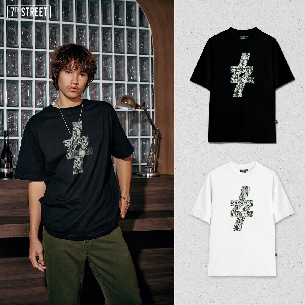 7ᵗʰ Street Oversize90s Cotton100% Com(No.20) ทรงคอฟิต ผ้านุ่ม เบา ใส่สบายที่สามารถสวมใส่ได้ทุกวัน รุ