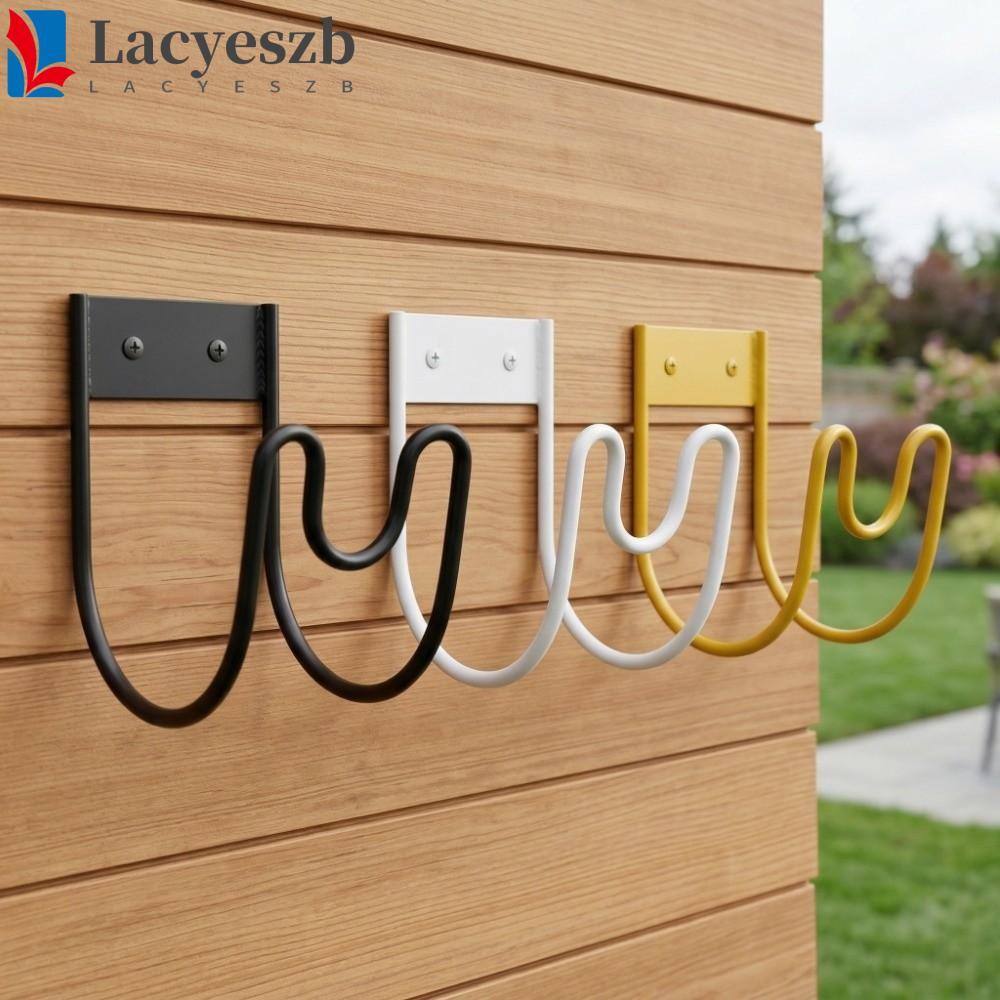 LACYESZB ที่วางท่อสวน, ชั้นวางท่อน้ําติดผนังกันสนิม, ไม้แขวนเสื้อท่อ Flex ทนทาน Heavy Duty ทนทาน Flex ท่อแขวนกลางแจ้ง