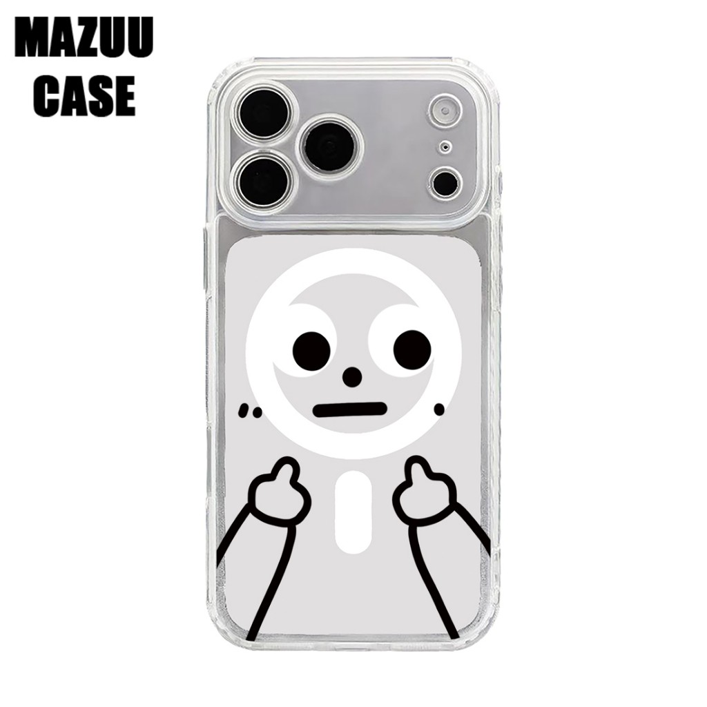 เคสไอโฟน TPU ใส ปกป้องเลนส์เต็ม มีลายการ์ตูนสไตล์คิวท์ สำหรับ iPhone 17 16 15 14 13 12 11 Pro Max Plus