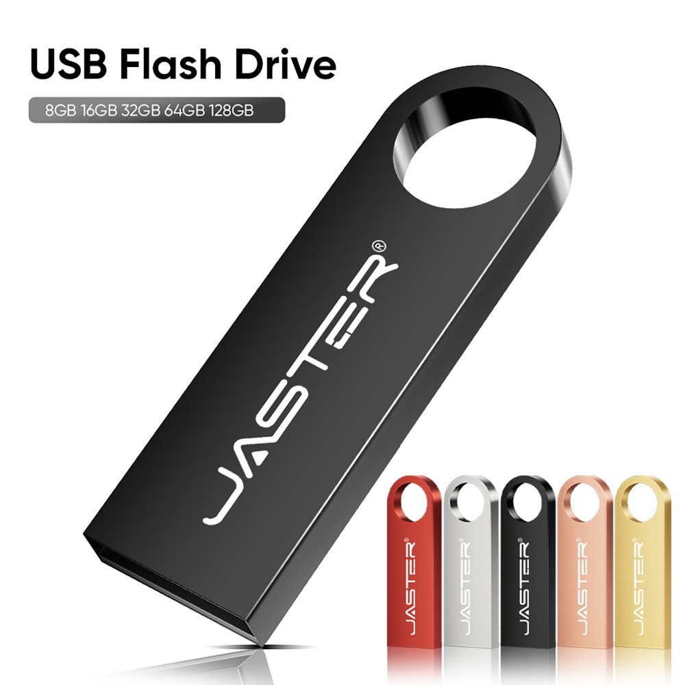 โลหะ USB 2.0 แฟลชไดรฟ์ 128GB หน่วยความจําความจุจริง Stick 64GB ไดรฟ์ปากกาแบบพกพา 32GB U Disk 16GB ของขวัญสร้างสรรค์
