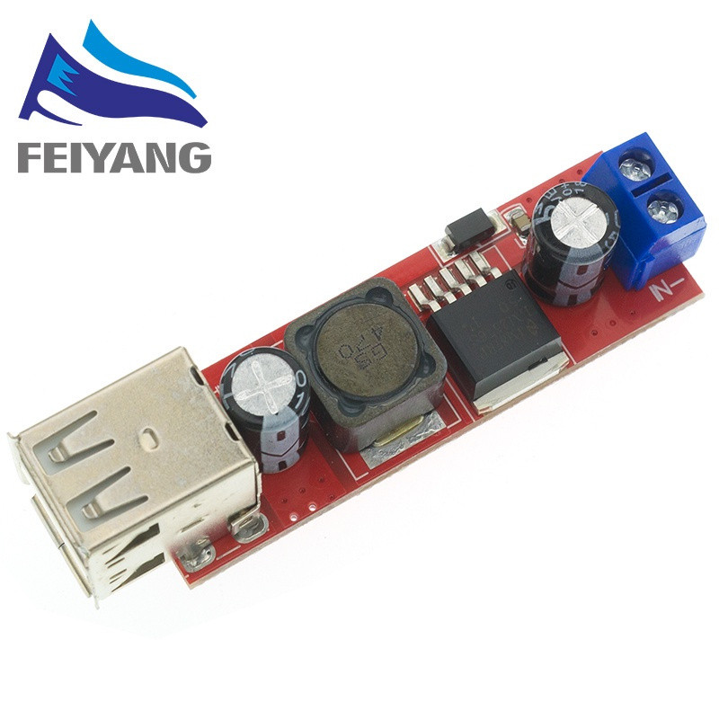 DC 6V-40V ถึง 5V 3A Dual USB Charger DC-DC Step-Down Converter โมดูลสําหรับ Car Charger LM2596 Dual 