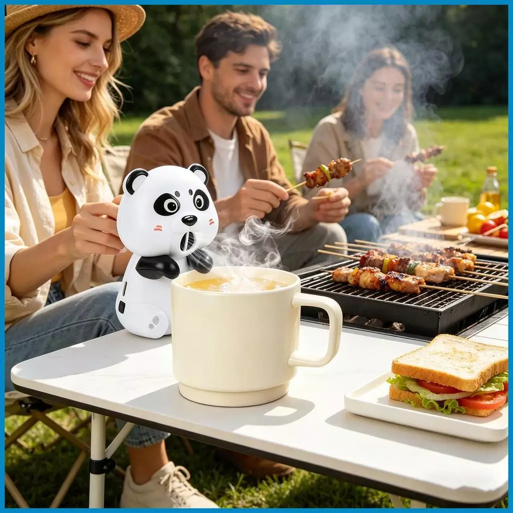 พัดลมระบายความร้อนอาหาร Panda 3 ความเร็ว แบบพกพา
