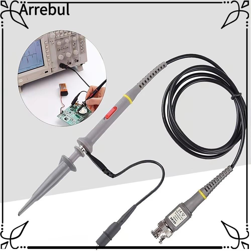 ARREBUL 1/2pcs BNC Oscilloscope Probe, P6100 100MHz Oscilloscope Probe Kit, สะดวกความแม่นยําสูง X1/X