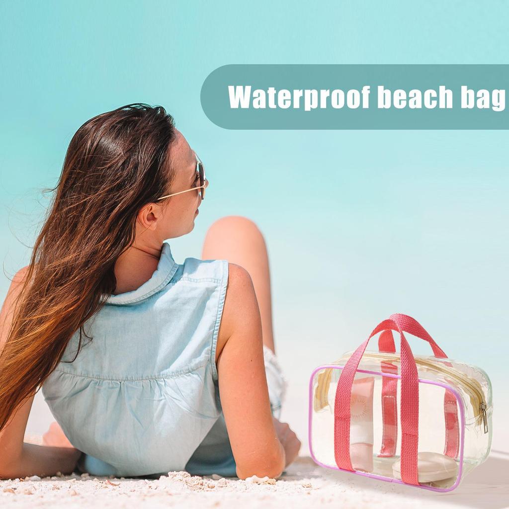 Clear Cosmetic Toiletry Bag Waterproof Toiletry Organizer Pouch Makeup Pouch with Zipper for Travel 
