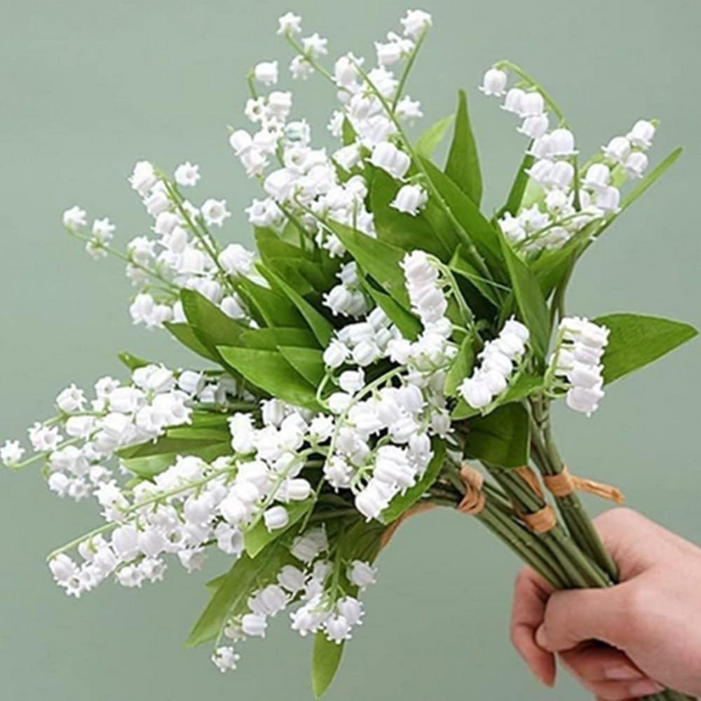 Lily of The Valley ดอกไม้ประดิษฐ์, Lily of The Valley ดอกไม้พลาสติก,ช่อดอกไม้แต่งงานเจ้าสาวกลางแจ้งส