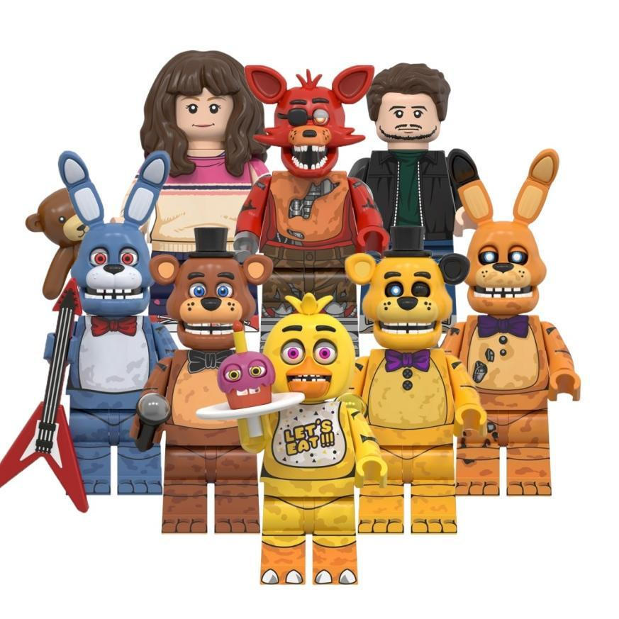 Five Nights at Freddy's Action Figure Freddy Bonnie Golden Freddy Mike Abby ของเล่นคอลเลกชันบล็อกอาค