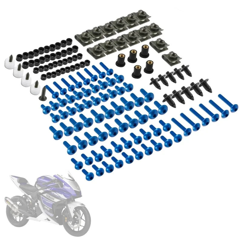 [จัดส่งด่วน]ชุดสกรูน็อตแฟริ่งแฟริ่งครบชุดสกรูสลักเกลียวแฟริ่งสําหรับ Yamaha TDM 850 900/A TMAX 500/5