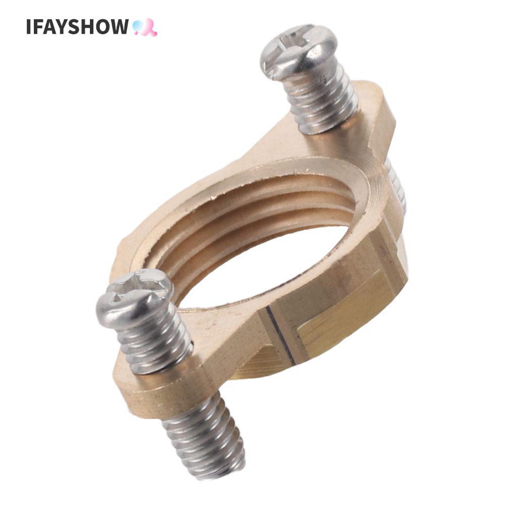 IFAYSHOW ชุดเครื่องมือยึดก๊อกน้ํา ทองเหลือง ชุดซ่อมก๊อกน้ํา ฝาครอบยึดน็อตล็อค พร้อมแหวนล็อค สําหรับห้องครัว