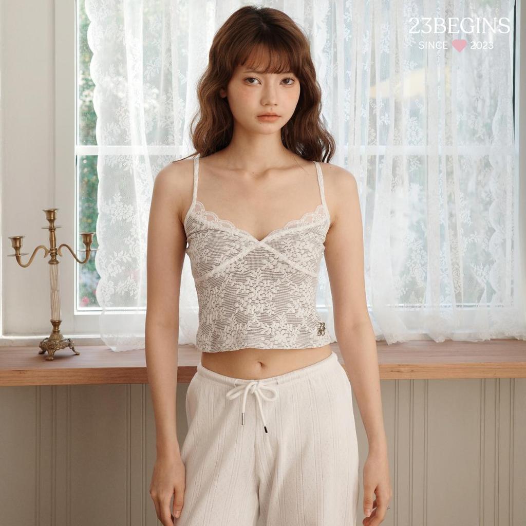 Bella Lace สายเดี่ยวลูกไม้ สายปรับได้ (0046)