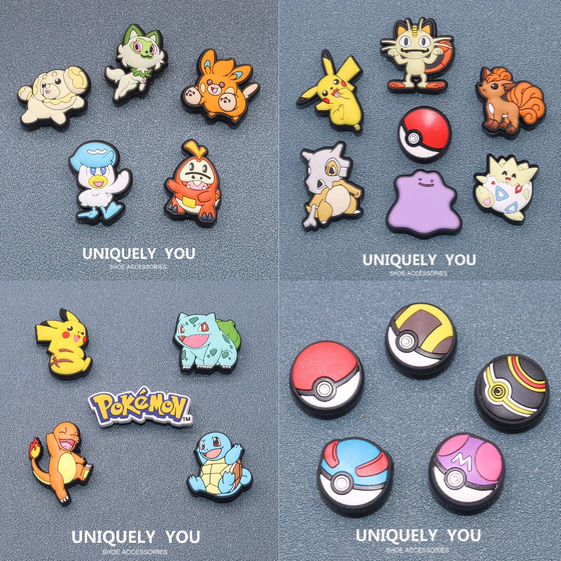 Miss Zoe Jibtz Pokemon Shoe Buckle Elf Ball Shoe Accessories Pikachu Shoe Buckle