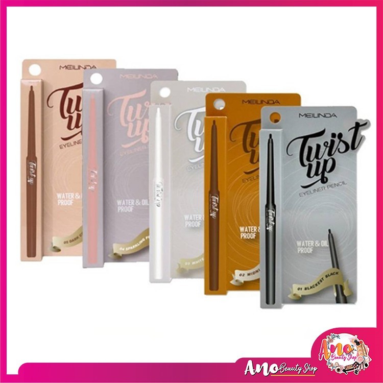 MC-3077 Meilinda Twist Up Eyeliner Pencil ดินสอเขียนขอบตา เมลินดา