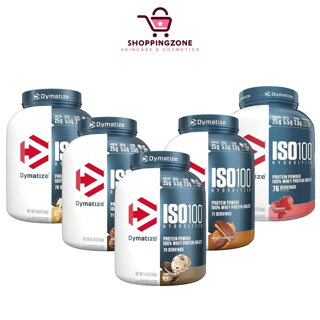 [1 กระปุก] Dymatize ISO 100 [3/5 LB/กระปุก] [เลือกรสชาติ] เวย์โปรตีน เสริมสร้างกล้ามเนื้อ